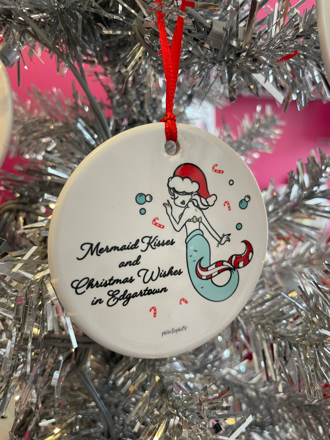 2023 Mermaid Kisses, Christmas, Ornament, Nautical, Coastal