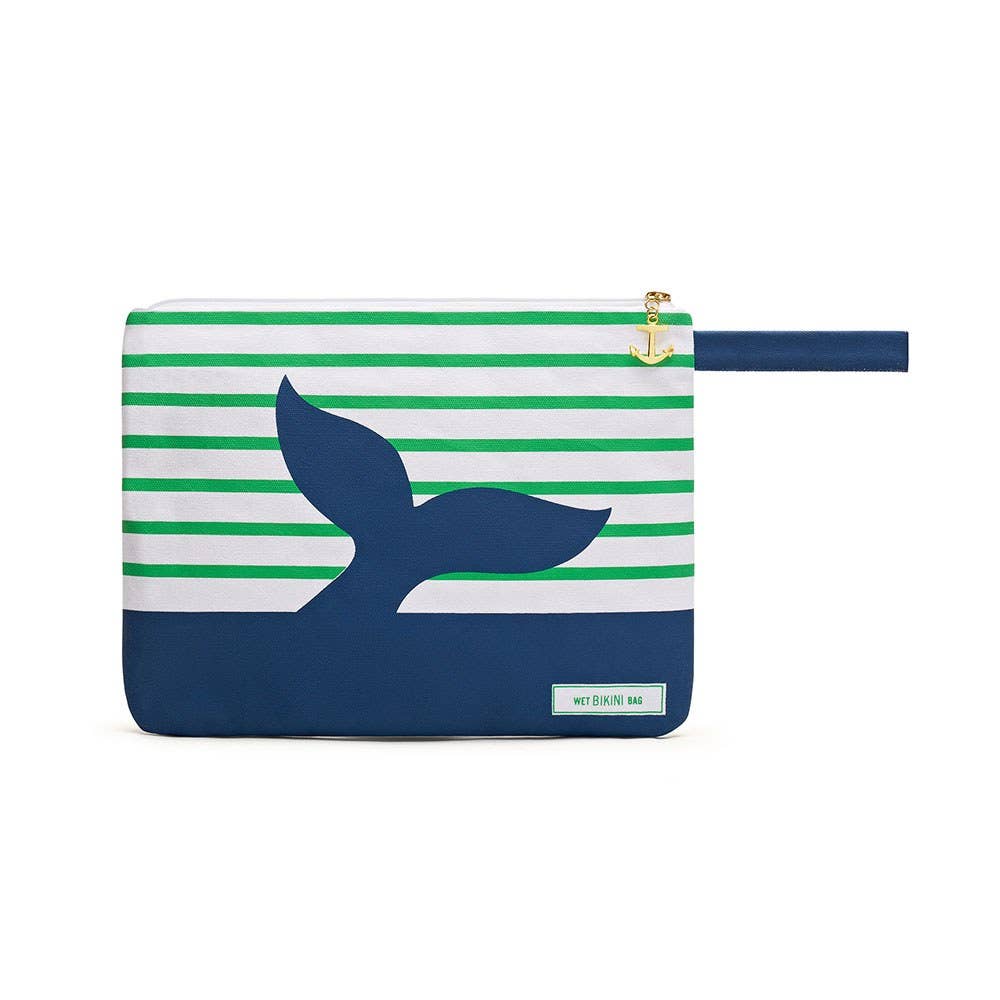 Waterproof Wet Bikini And Swimsuit Bag- Blue Whale