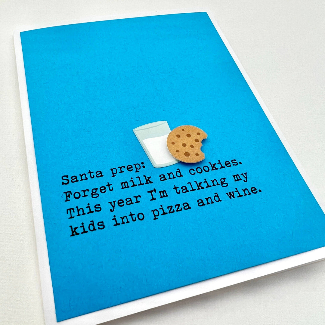 Holiday Santa Prep Pizza and Wine card