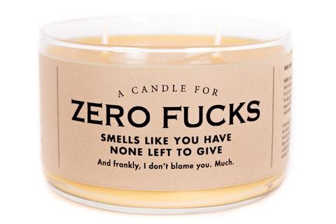 ZERO FUCKS CANDLE