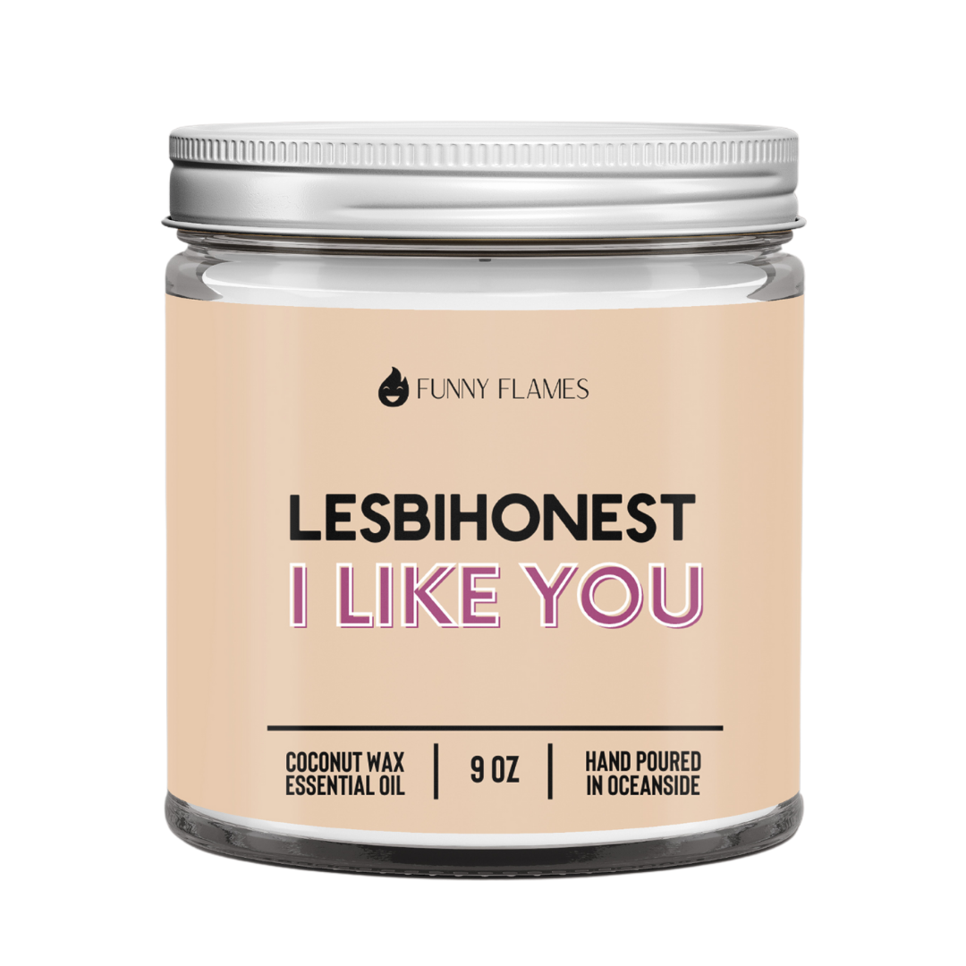 Lesbihonest, I Like You Candle -9oz