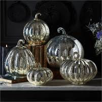 RIBBED GLASS PUMPKIN - LG