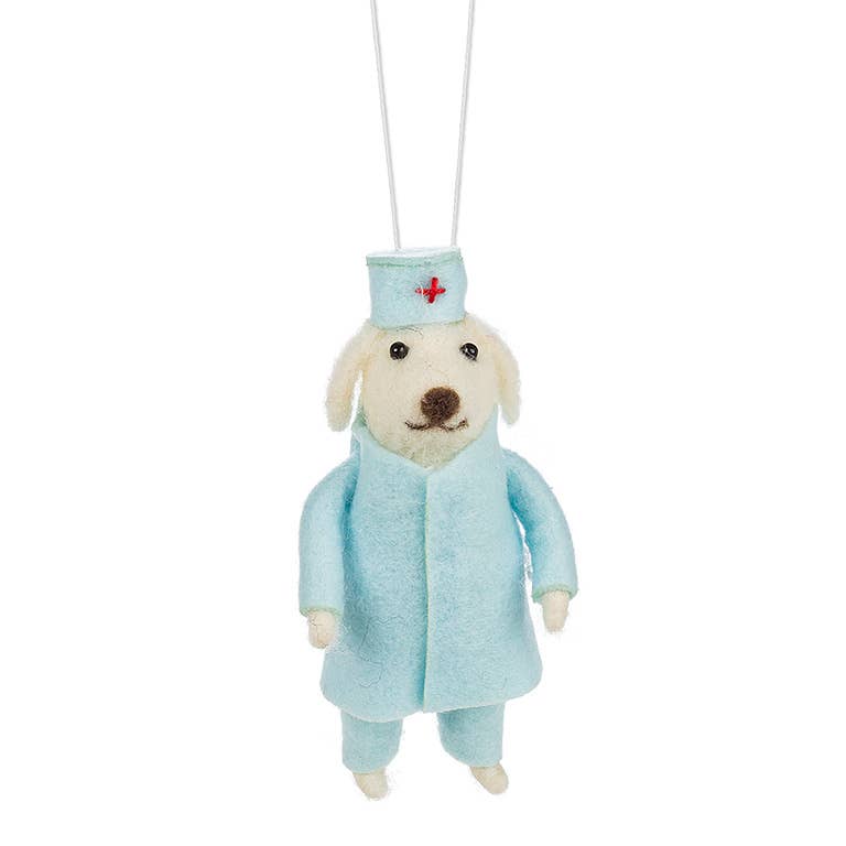 Doctor Dog Ornament-4.5"H-1943
