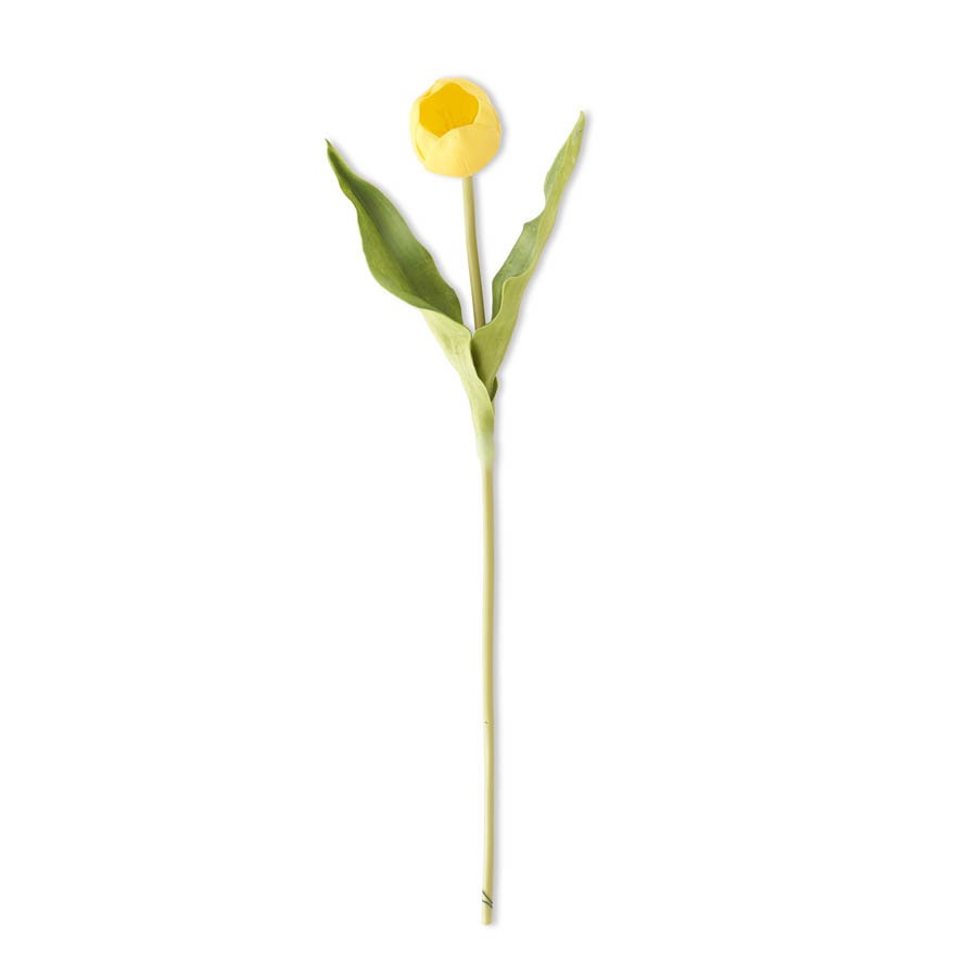 19.5” YELLOW REAL TOUCH TULIP