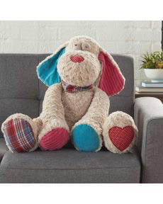 PLUSH PUPPY DOG BEIGE