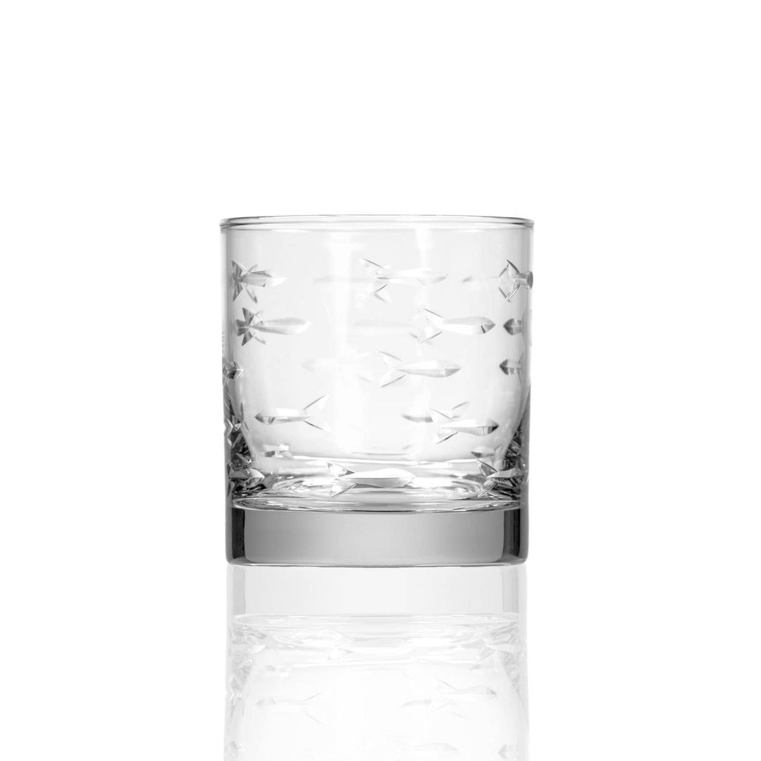 School of Fish On the Rocks Glass 10oz