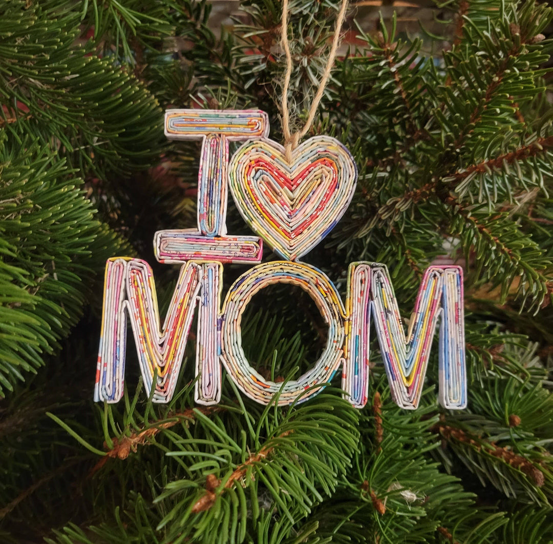 I Love Mom Ornament