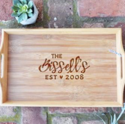 “PLYMOUTH” BAMBOO SERVING TRAY
