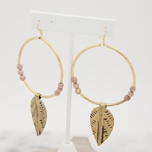 NEW LEAF EARRINGS - ROSE
