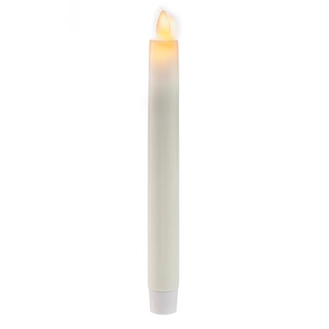 MOVING FLAME CANDLE WAX DIP LED TAPER ML IVORY VAN HONEY