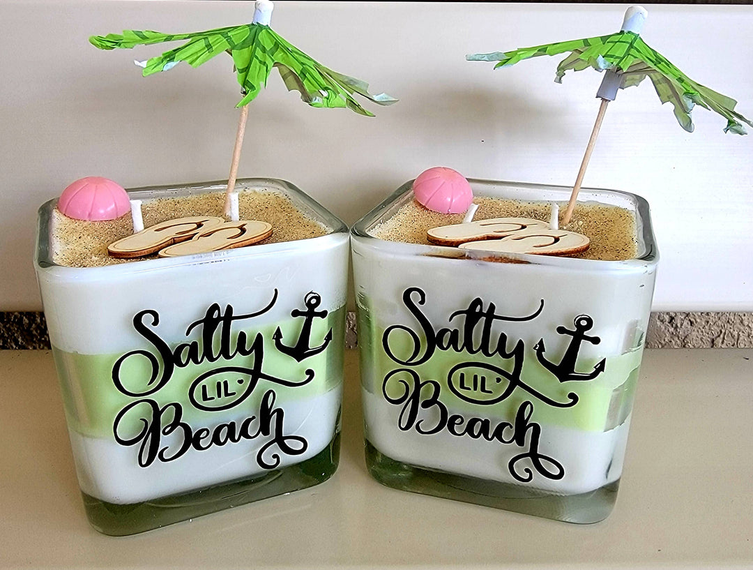 Beach Theme scented soy wax candle