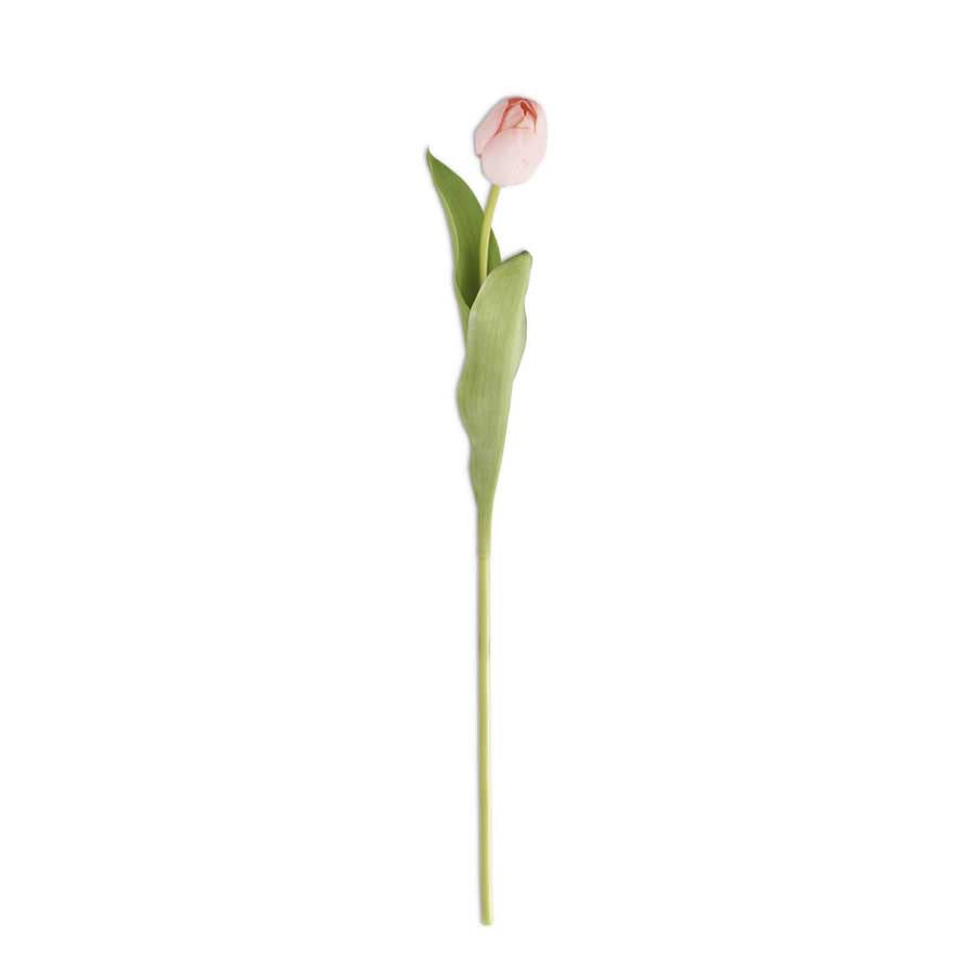26.75” PINK SILK WITH REAL TOUCH SINGLE TULIP STEM