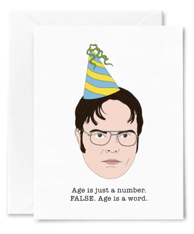 The Office Dwight Birthday Card, Age is Just a Number