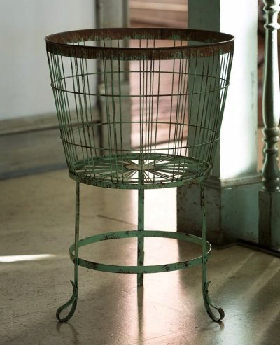 OLD PAINT WIRE BUSHEL STAND