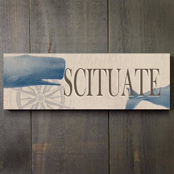 S3006 (S510) - Split Whale Sign With Brown Text