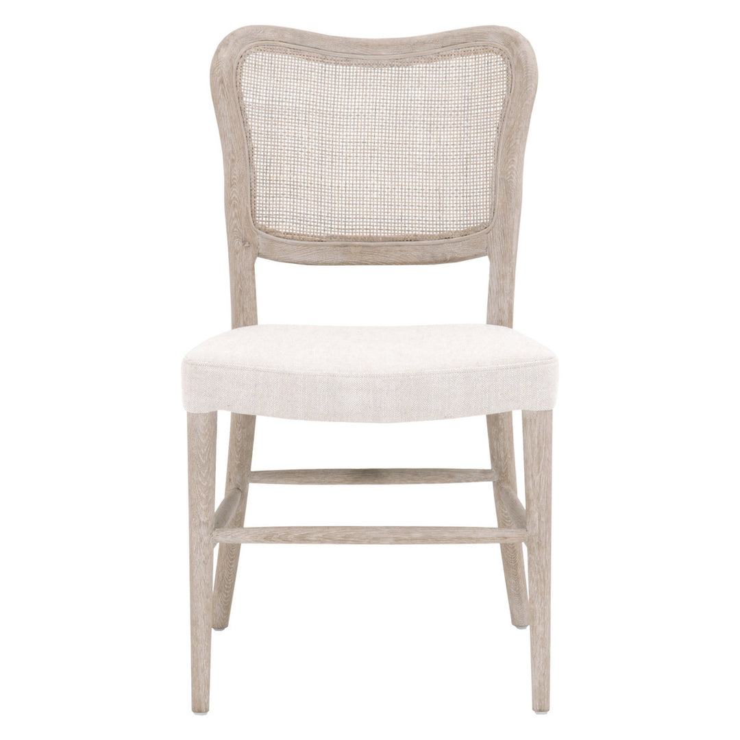 CELA DINING CHAIR-BISQUE FAB/NAT GRAY OAK