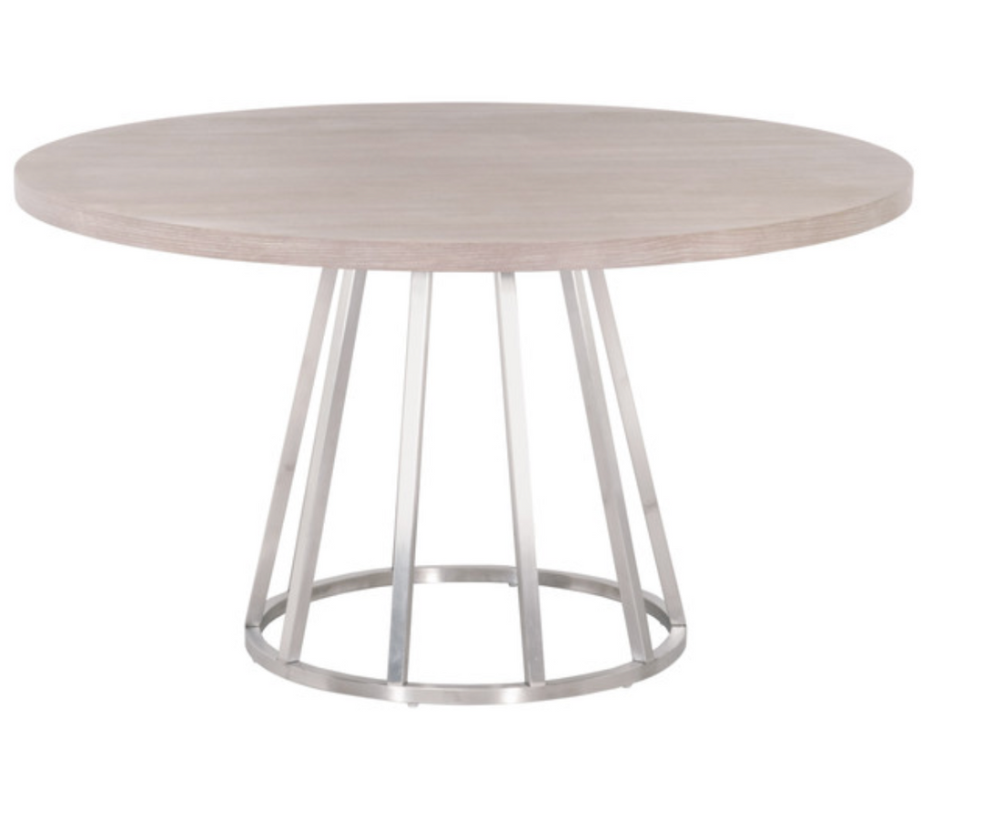 TURINO 54" WOOD DINING TABLE WITH METAL BASE