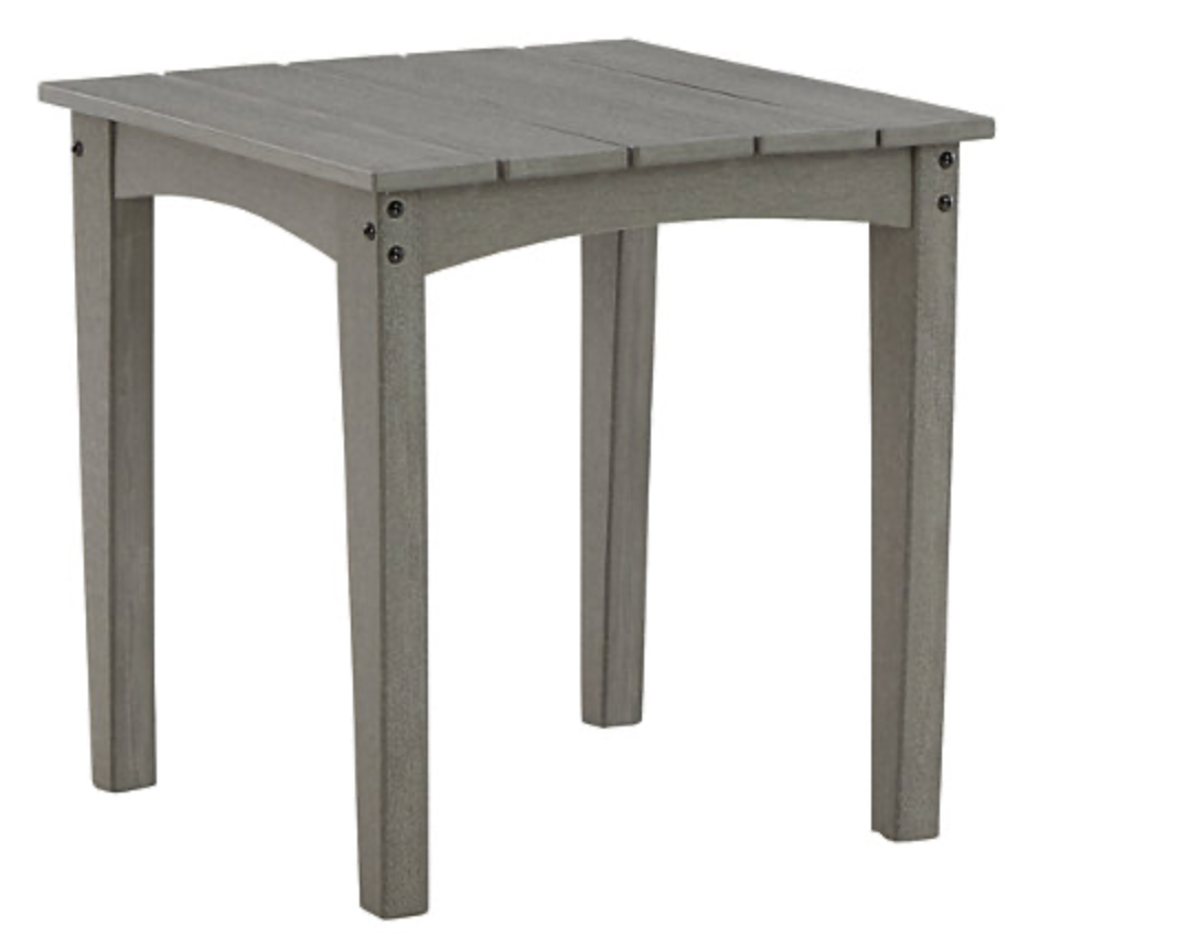 POLY GRAY OUTDOOR END TABLE
