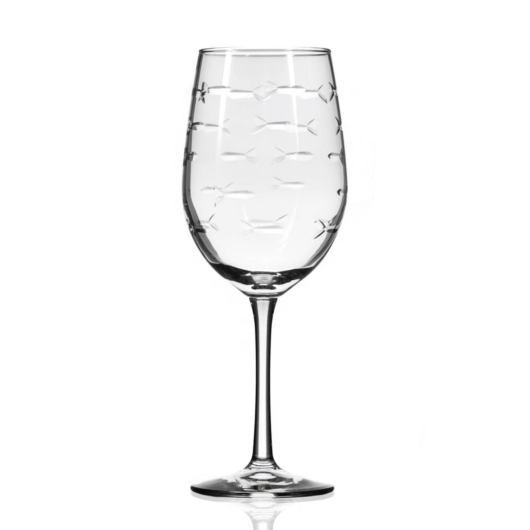 School of Fish White Wine Glass 12oz