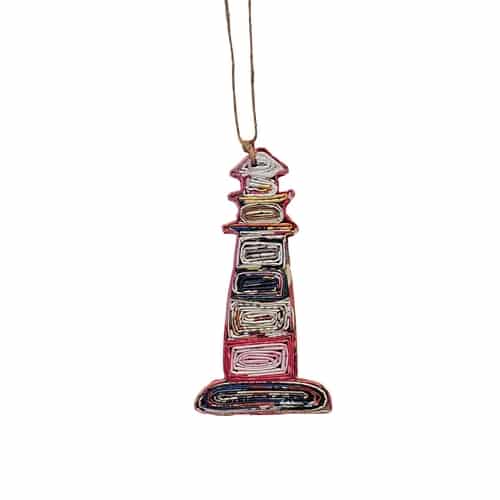 Lighthouse Ornament - Recycled Paper