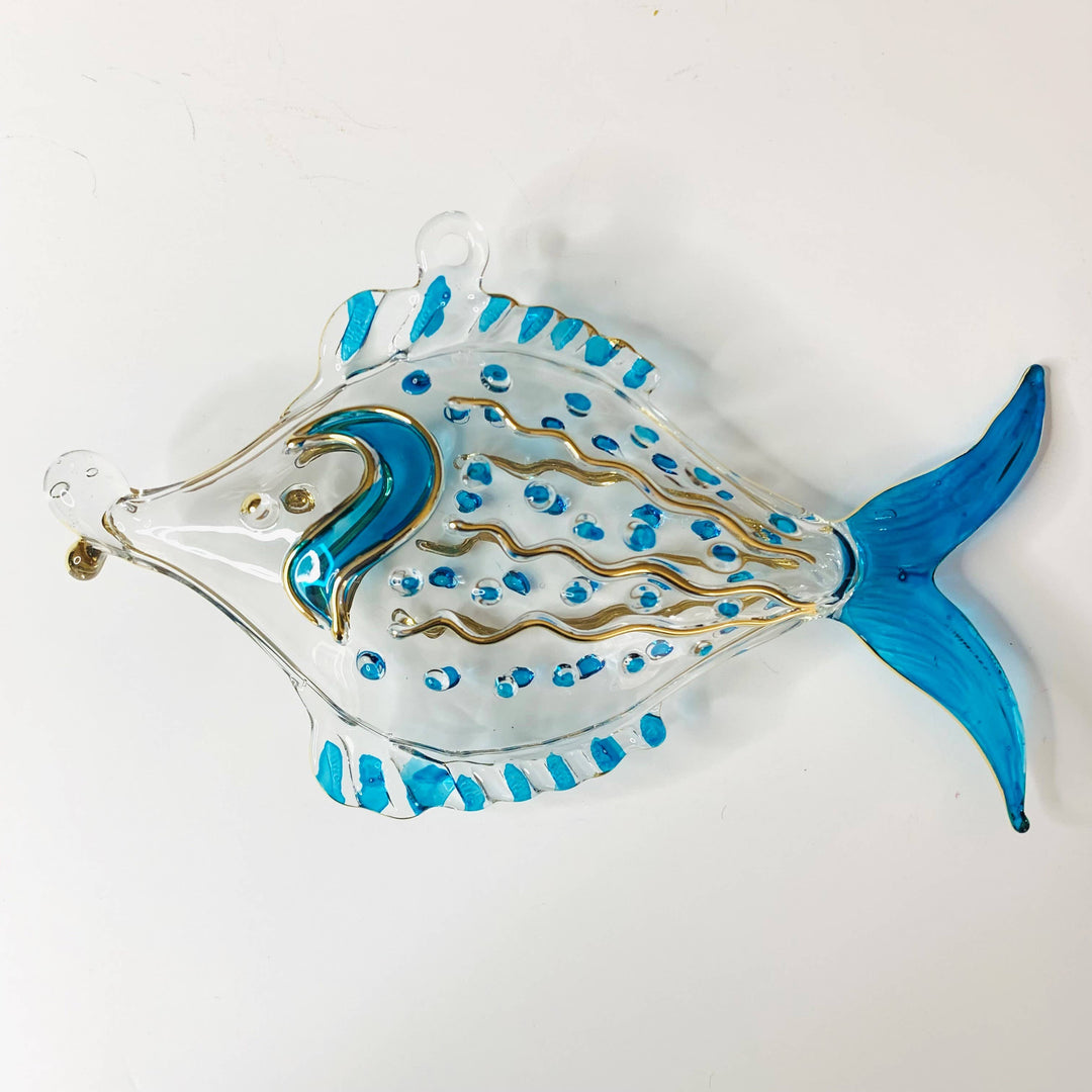 Blown Glass Ornament - Dotted Fish