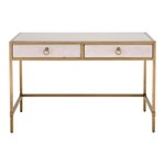 STRAND SHAGREN DESK - WHITE/BRSH.CLD
