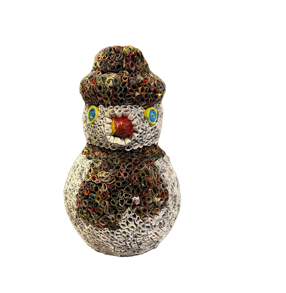 Snowman Christmas Figure - Recycled Paper