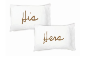 HIS HERS PILLOW CASE SET
