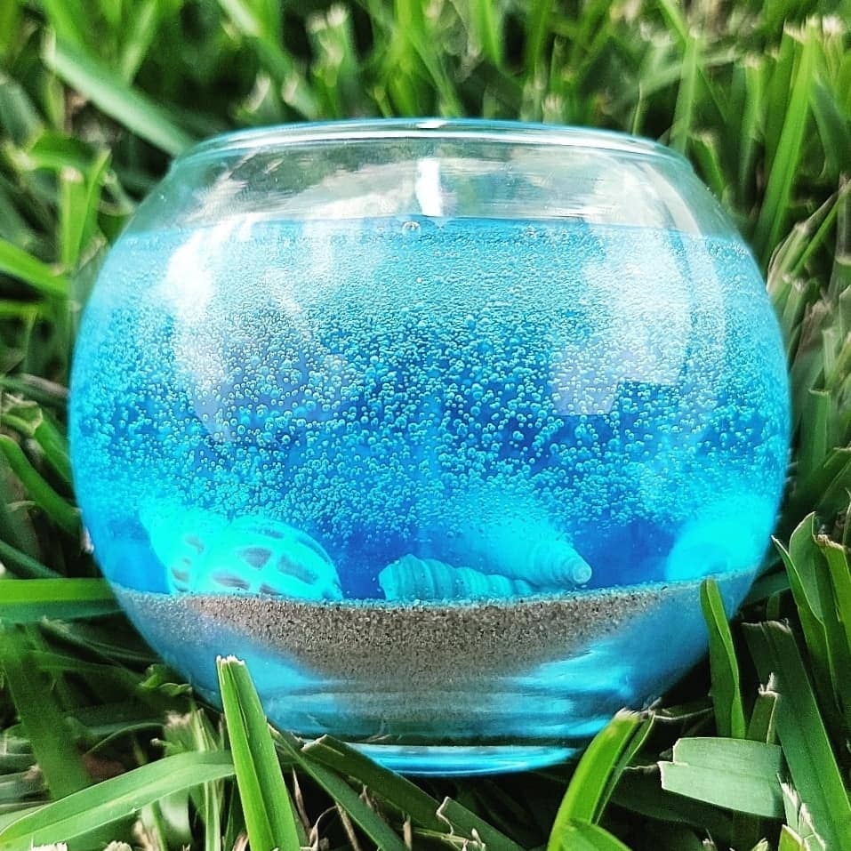 Ocean Seashells theme scented candle