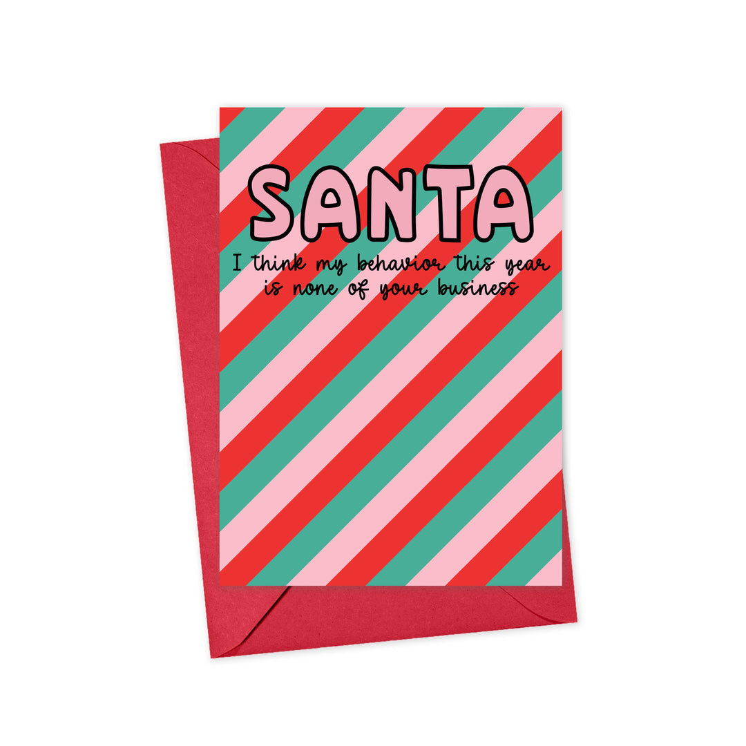 Funny Christmas Card Sassy Christmas Card Pink Holiday Cards