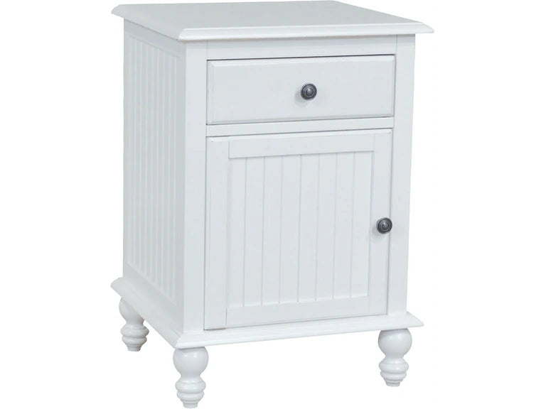 COTTAGE 1 DRAWER 1 DOOR BCH WHITE TABLE