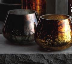 CALEIDO METALLIC VOTIVE HOLDER CURVED