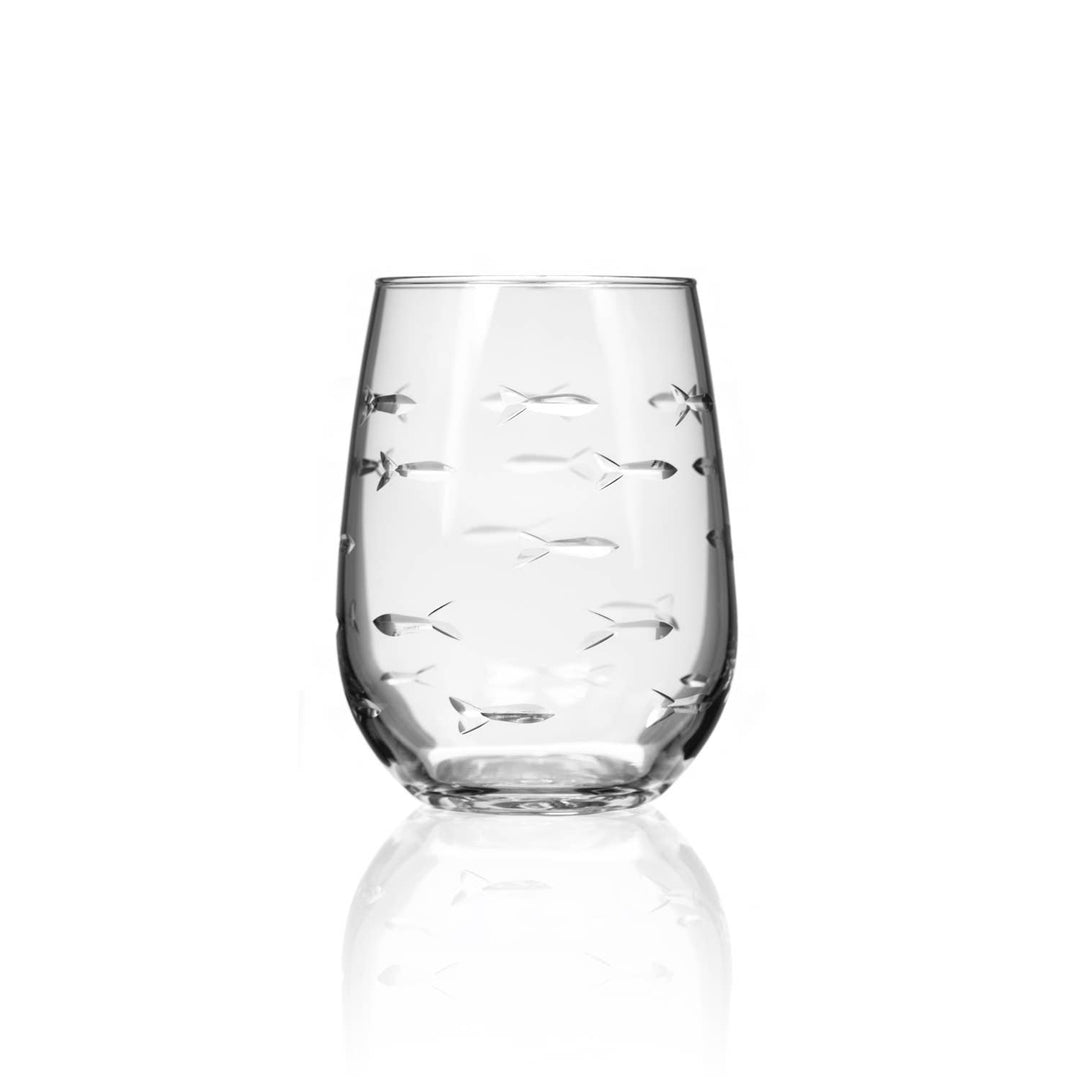 School of Fish Stemless Wine Glass 17oz