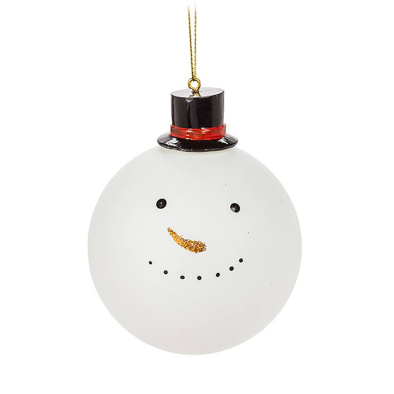 Snowman Head Ball Ornament-3"D