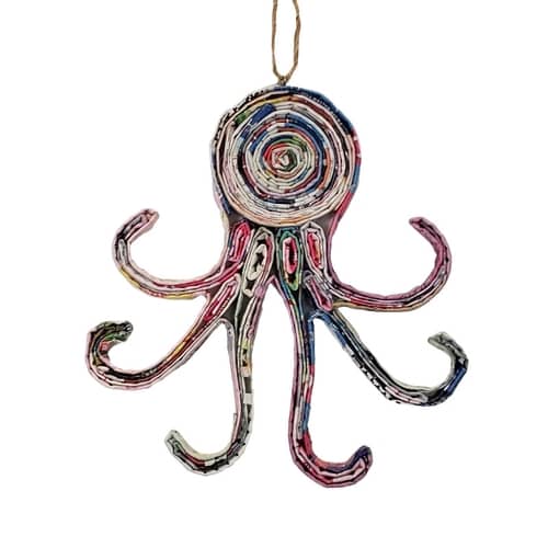 Octopus Ornament - Recycled Paper