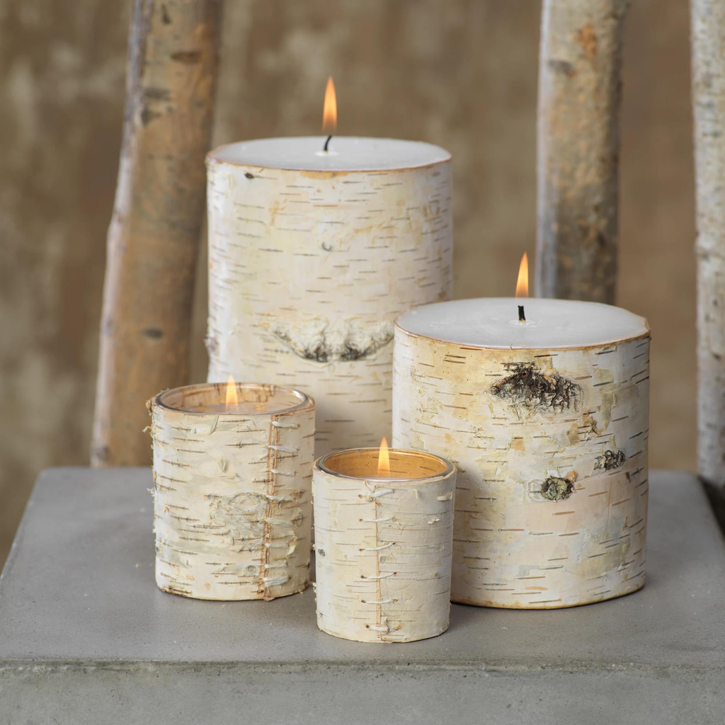 BIRCHWOOD FRAGRANCE FREE PILLAR CANDLE 4x6