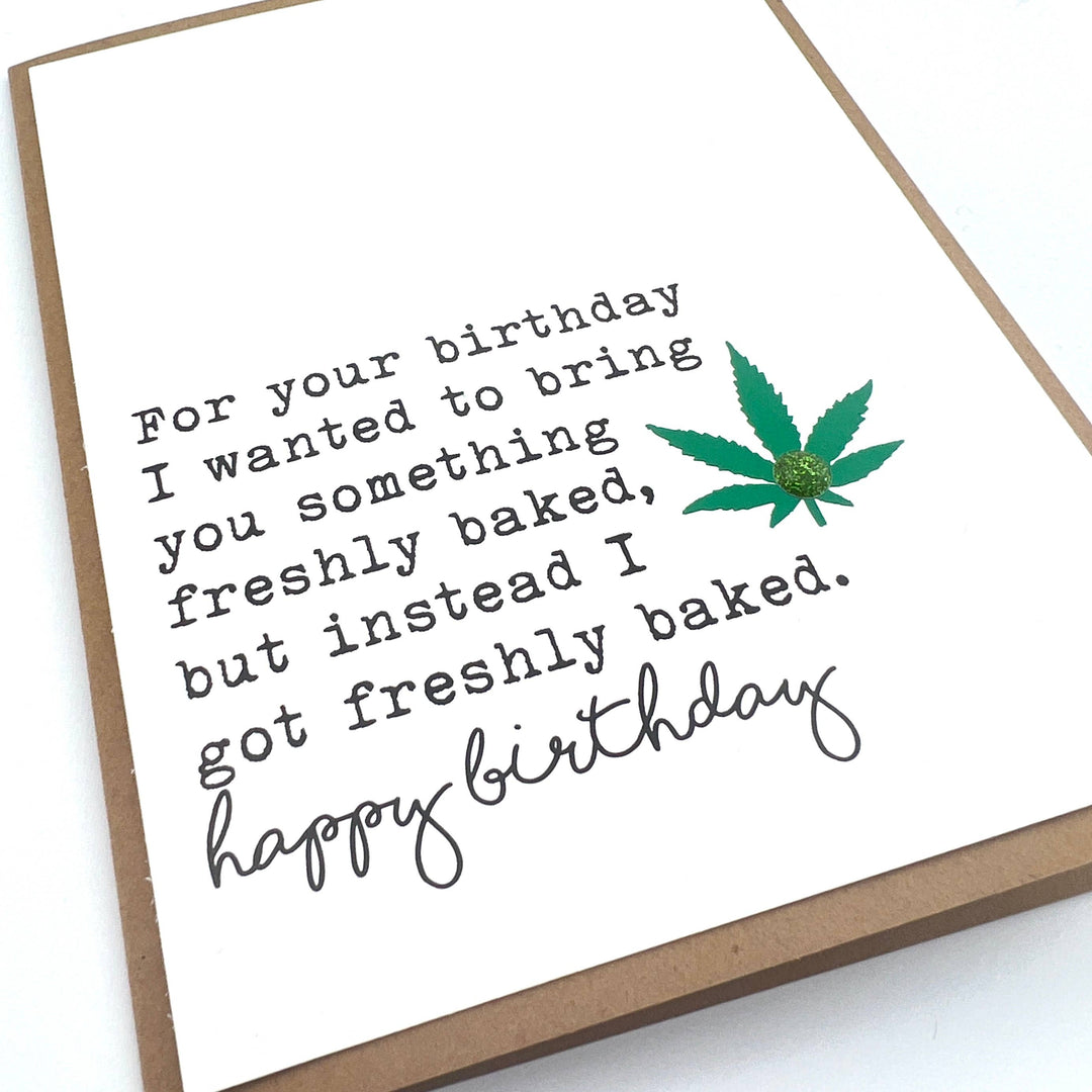 Birthday Freshly Baked funny card