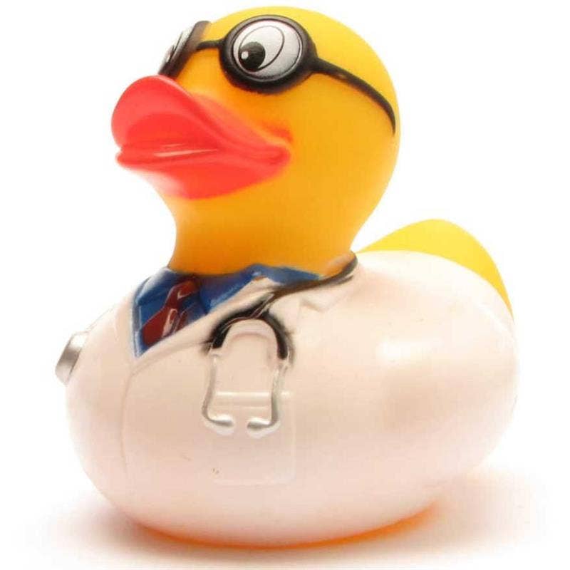 Badeente Arzt mit Stetoskop - Gummiente