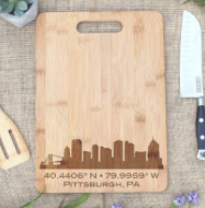 SKYLINE CITY RECT BOARD SMALL 6X6 “BOSTON SKYLINE”