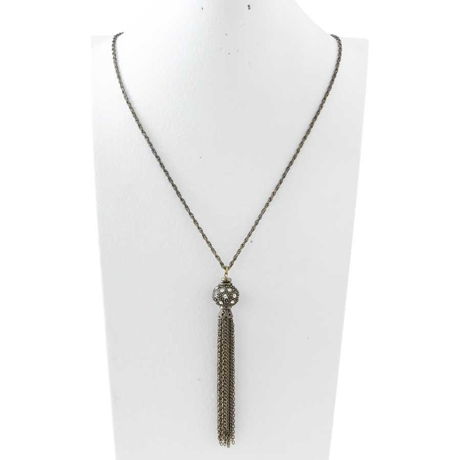 BRONZE TASSEL NECKLACE