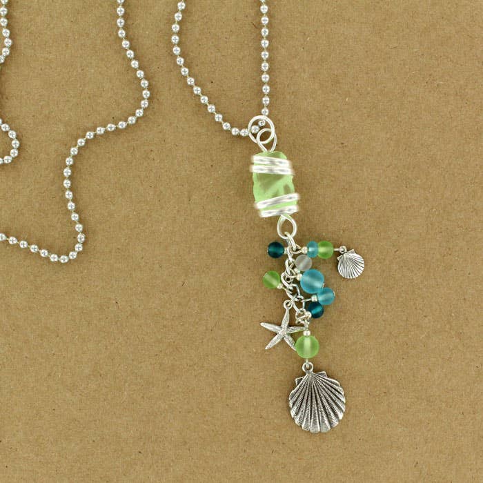 Scallop Cluster Necklace 1424N