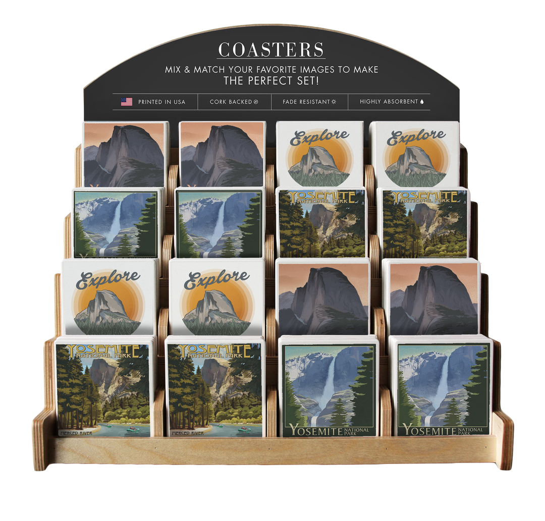 COASTER DISPLAY, Birch Wood