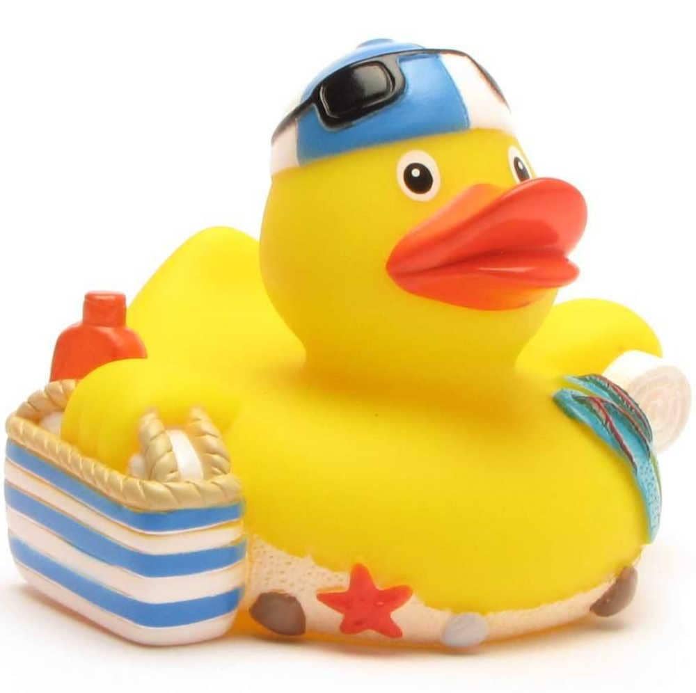 Badeente Strand - Gummiente