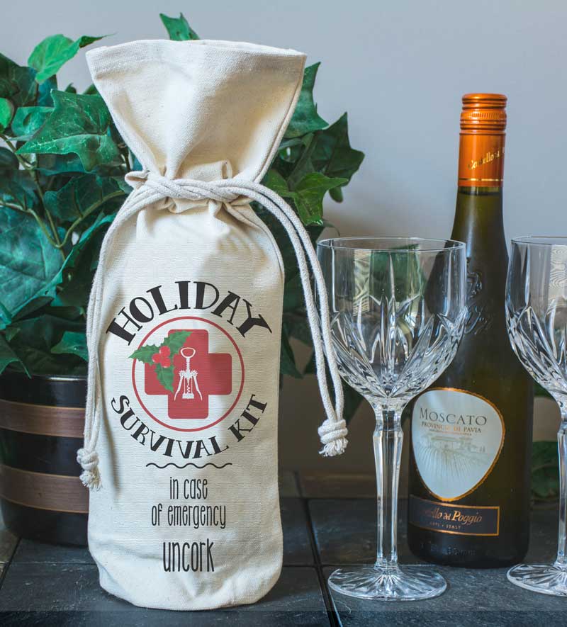 Holiday Survivial Kit | Booze Gift Bag