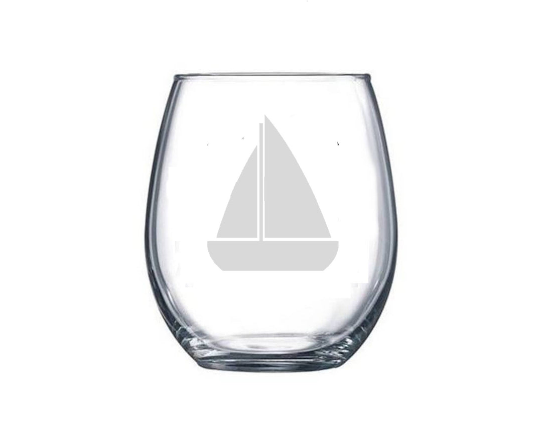Wine Glass - Sailboat Wine Glass