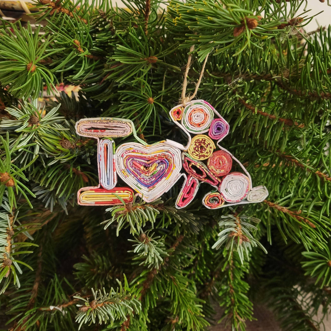 I Love Dog Ornament