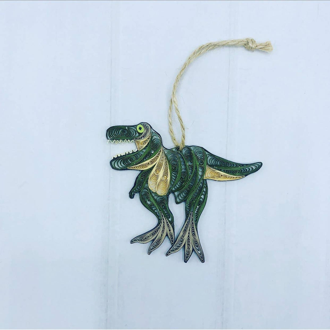 Handmade Dinosaur Quilled Ornament