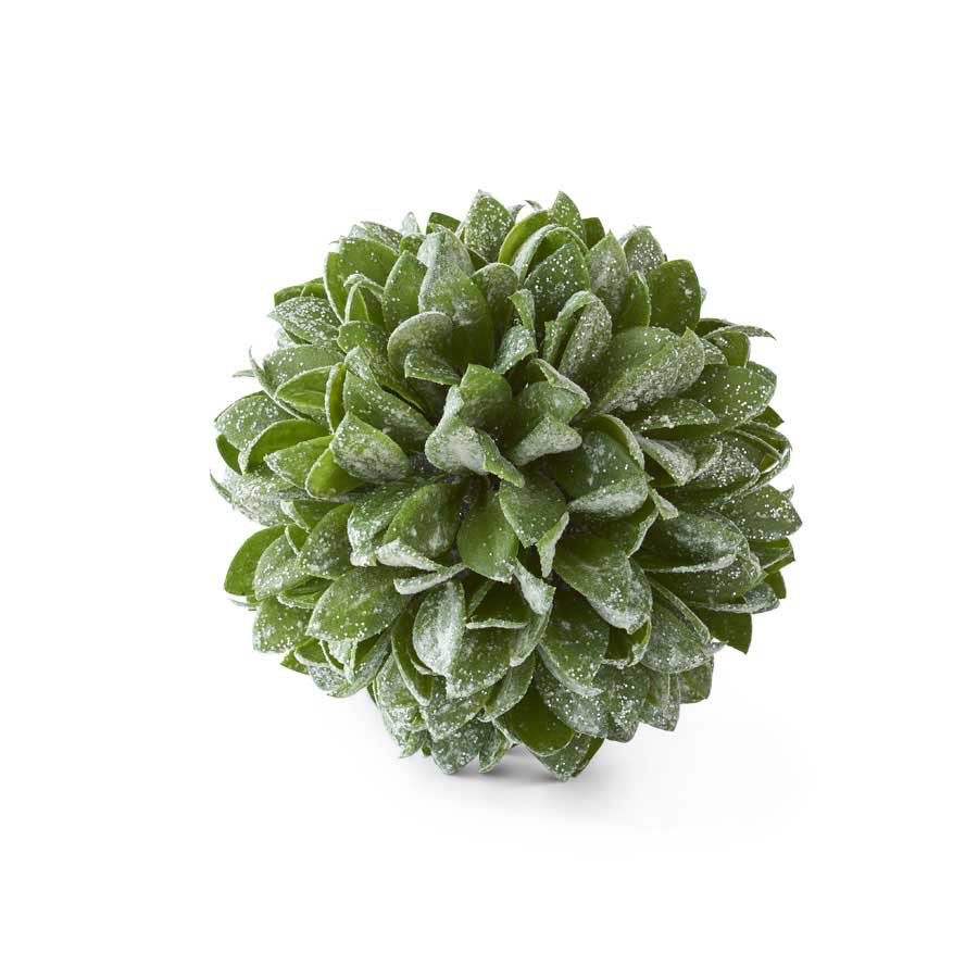 5” FROSTED LAUREL LEAF ORNAMENT