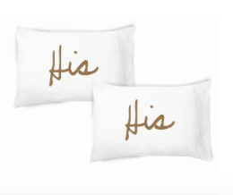HIS HIS PILLOW CASE SET