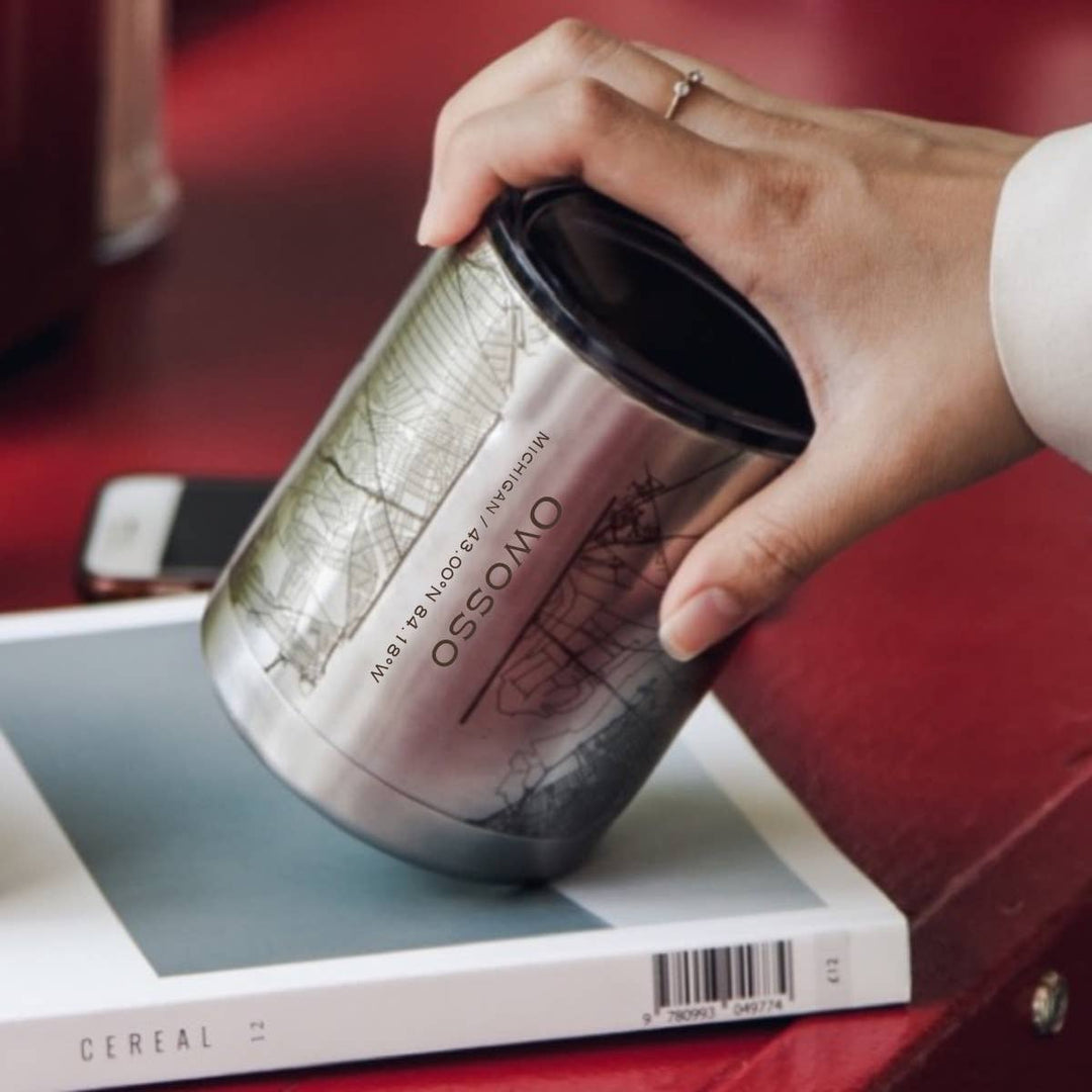 Owosso MI Map Insulated Cup